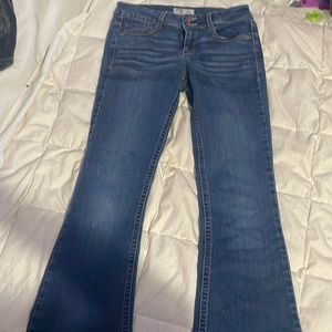 Blue low waisted flare jeans